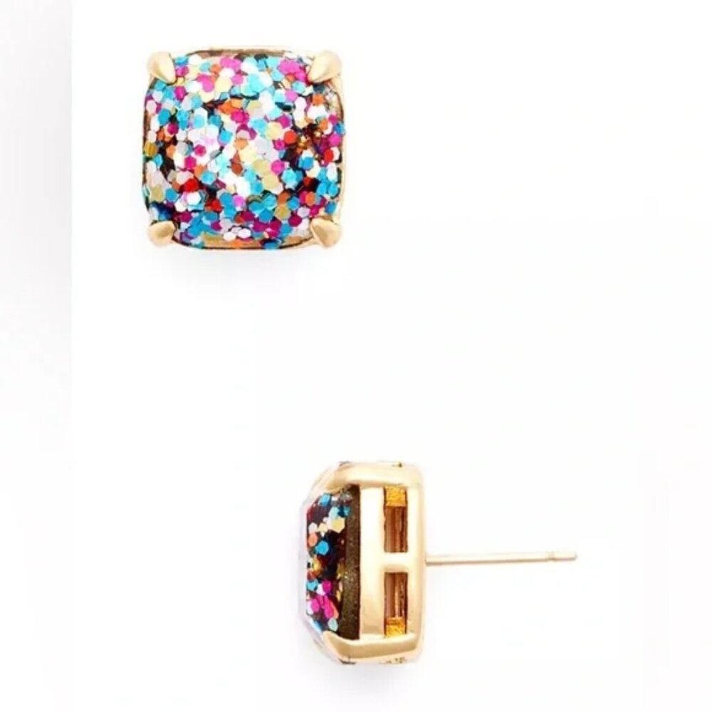 Multicolor Glitter Stud Earrings - image 3